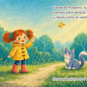 Páginas 2 y 3: Rosa y Rosalino empiezan su paseo por el bosque