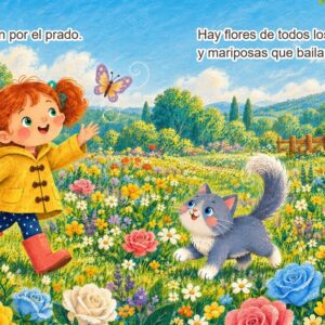 Páginas 2 y 3: Rosa y Rosalino pasean por el prado