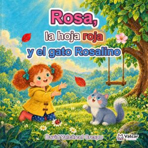 Portada de «Rosa, la hoja roja y el gato Rosalino»