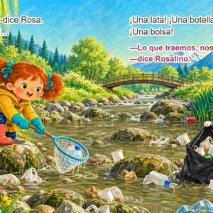 Páginas 10 y 11: con guantes y una red, ¡a pescar basura!